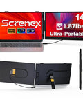 Ultra Thin 0.27 Inch Dual Portable Monitor For Laptops, 14 Inch FHD IPS Second Screen With USB C And HDMI, travel-friendly view