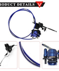 Blue PRO BAT rear ATV hydraulic disc brake kit with master cylinder, caliper, and lever