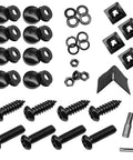 Tough As Nails Rustproof License Plate Screw Kit With Anti Theft Quarter Inch Stainless Steel Bolts and Heavy Duty Hex Nuts.