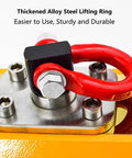 Heavy Duty Permanent Lift Magnet For Steel Plates And Rounds 4400 Lb Capacity Automatic Plunger Design Lifting ring detail close-up.