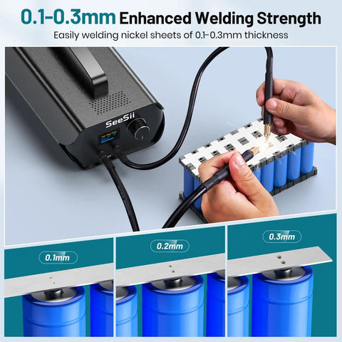 Portable Spot Welder With Farad Capacitor Energy Storage 3000F 120 Adjustable Gears welding nickel strip on battery pack