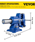 Beefy 6 Inch Bench Vise With 360 Degree Swivel Head And 30Kn Clamping, Heavy Duty Pipe Vise For Home Garage Or Industrial Use, Double Swivel Design, Ductile Iron Construction For Tough Jobs