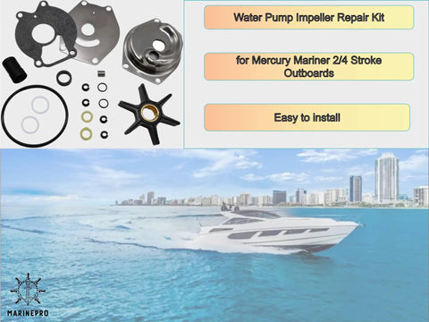 Upper Water Pump Repair Kit 99157T2 Fits Mercury Mariner Outboard Motors 2 Stroke 15 25 HP and 4 Stroke 8 15 HP Impeller Replacement Kit With Gasket Set