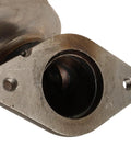 Close-up of GM Driver Side Three Way Catalytic Converter Kit With Exhaust Pipe Fits Chevrolet Buick GMC Cadillac Vehicles OE Style Replacement Emissions Ready Easy Install Durable Exhaust System Upgrade flange