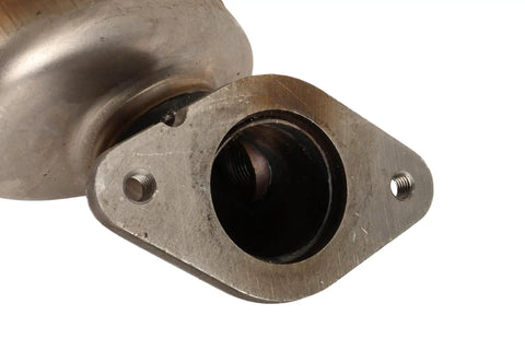 Close-up of GM Driver Side Three Way Catalytic Converter Kit With Exhaust Pipe Fits Chevrolet Buick GMC Cadillac Vehicles OE Style Replacement Emissions Ready Easy Install Durable Exhaust System Upgrade flange