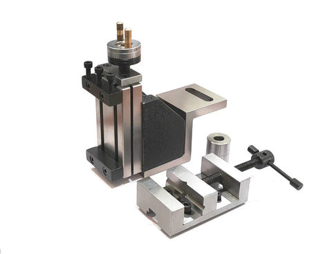 Milling Slide Combo For 7x14 Mini Lathes Direct Mounting With A Pro Grade Vertical Slide, Z Angle Plate, And 2 Inch Steel Vise