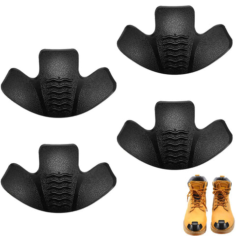 Four Pack Rubber Toe Protectors For Work Boots Black Heavy Duty Toe Guards Shoe Caps For Construction Hiking And Climbing Protect Your Boots And Toes In Spring And Outdoor Use