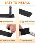 Installation steps for Straight Up Top Shelf 1/2 Dome Spike Studs With Screw Back For Leather Jacket Craft Bag Making Heavy Duty Metal Rivets.
