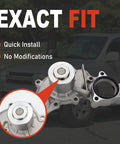 Engine Timing Belt Kit With Fresh Water Pump Set Compatible For Toyota Tacoma And Tundra Trucks From 1995 Till 2000 Ensure Smooth Engine Operation And Stop Breakdowns While Driving Using Beefy Parts That Outlast OEM Options Shop Best Deals Now. silver water pump for Toyota truck engine, exact fit, quick install