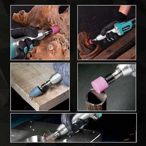 Beast Mode 20V Max Die Grinder Kit With Brushless Straight Grinder 4Ah Battery And Charger Includes Wrench Heavy Duty Build Long Run Time Dust Proof For Cutting Grinding Deburring And Material Removal in action