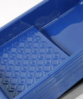 Blue plastic liner from 4 Inch Paint Roller Tray Kit With 22 Pack Liners Thickened Plastic Tray Reusable Gray Tray And 4 Inch Roller Frame