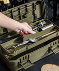 Dual Size Tool Box Organizer Set With 6.5L And 4L Capacities Secure Locking Clasps Layered Compartments for home tool storage
