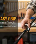 Upgrade Your Mower With Black Metal Lawn Handle Screw Knobs Kit, 3 Pack Sturdy Bolts For Easy Grip That Cuts Hand Fatigue On Yard Tractor Or Snowblower Push Handles, easy-grip knob installed on mower handle