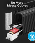 Under Desk Cable Management Kit 6 Pack Self Adhesive 96 Inch J Channel Raceway Black Cord Hider Cable Organizer For Home Office Desk Setup And Workplace Neat, Clutter Free Wires