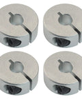 Cool 6MM Split Shaft Collar 4 Pack Aluminum Precision For 6Mm Rods Prevents Wobble On Machines And Robotics Solid Keeps Things Tight During Heavy Runs For Workshops And Diy Builders Seeking Metal Parts With Shine And Durability For Any Job. 4-pack 6mm aluminum split shaft collars with M4 screw