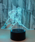3D Hockey Night Light Player Lamp With 7 Color Changing LEDs Touch Control Desk Lamp For Kids Rooms And Hockey Fans Fun Gift For Boys And Men Who Love The Ice