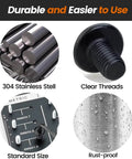 M4 X 30mm 20 Pack Flat Round Head Hex Socket Cap Screws In 304 Stainless Steel With Black Oxide Finish, Fully Threaded, Includes Hex Wrench