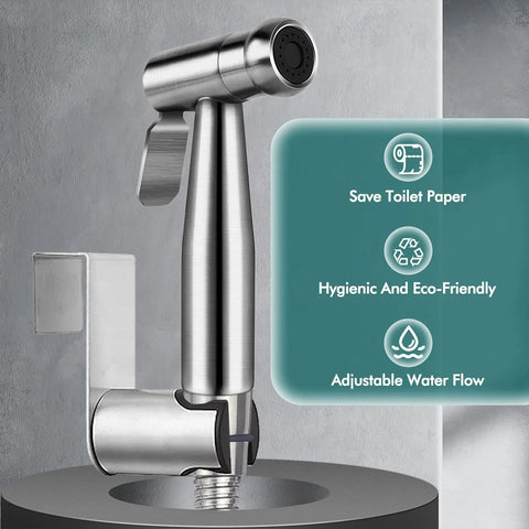 Handheld Bidet Sprayer For Toilet With Premium SUS304 Stainless Steel Attachment Set And Leak Free Design Anti Leak Hose