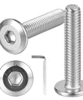 Top Notch M6 X 115mm Countersunk Bolts Flat Head Hex Socket Cap Screws With Included Allen Wrench 304 Stainless Steel close-up view