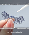 Clear Lash Adhesive For Strip Lashes And Lash Clusters, Waterproof All Day Hold, Latex Free With Aloe, applied with brush on strip lash.