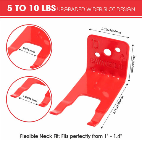 Heavy Duty Fire Extinguisher Wall Mount Bracket With Wide Fork Fits Five To Ten Pound Cylinders No Sweat Setup Rock Solid Holder Must Have Emergency Safety Gear For Every Home And Shop