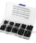 M3 Button Head Hex Socket Screws And Nuts Set All In One Kit Grade 10.9 Black Oxide Finish 300-Piece Assortment in box
