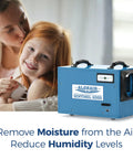 Heavy Duty 113 Pint Commercial Dehumidifier For Crawl Spaces And Basements Kicks Out Stubborn Moisture Fast Covers Up To 1200 Square Feet With Rugged Tank Style Housing in a home setting.