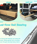 Heavy Duty Locking Drawer Slides Set 10 To 72 Inch Full Extension Ball Bearing Rails in motorhome storage installation