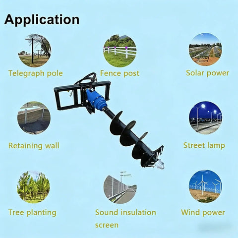 Heavy Duty Excavator Earth Auger Drive Unit With 2000Nm Hydraulic Power diagram for multiple applications