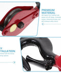 Beefed Up Heavy Duty Lifting Cable Pulley Block For Hauling And Towing Half Ton Capacity Side Opening Design 360 Degree Rotatable Hook Iron Wire Rope Crane Pulley Wheel, red metal close-up