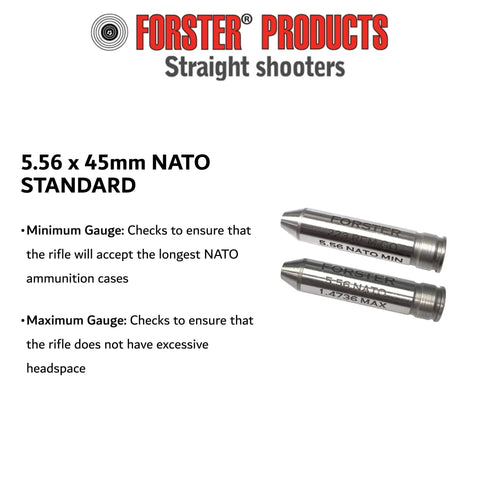 5.56 NATO Headspace Go No-Go Gauge Set MIN and MAX Chamber Length Testers for Rifles Precise 5.56 Chambering Verification Durable Mil-Spec Instrument for Reloaders and Gunsmiths