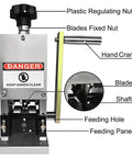 Manual Wire Stripping Tool With Hand Crank Portable Aluminum Frame For Scrap Copper Recycling 0.06 To 0.98 Inch Wire Size