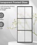 42 By 84 Inch Aluminum Glass Barn Door Panel Frosted Tempered Glass Slab For Easy DIY Install No Hardware Included