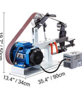 Heavy Duty 1500 Watt Belt Grinder Shop Beast With Two Eighty Two Inch Sanding Belts variable speed bench grinder with motor and frame