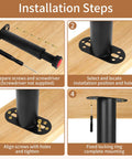 Installation steps for Adjustable Height Metal Furniture Legs Heavy Duty Replacement Feet for Beds Sofas Tables.