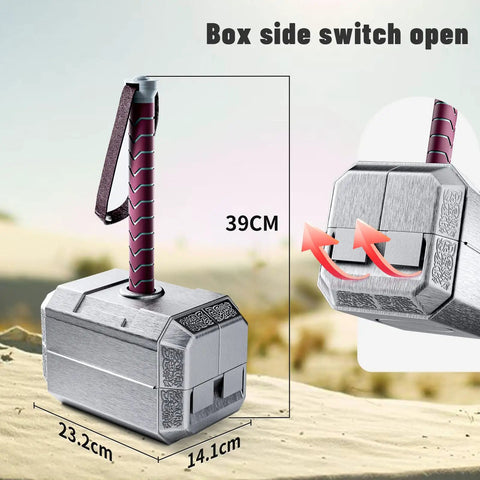 Thor Hammer Tool Set For Home Repair And DIY Projects A Dope Multifunctional Hand Tool Box with open switch and size dimensions