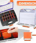 Rugged Hitch Pin And Trailer Pin Assortment Kit case dimensions with labeled compartments and detachable dividers for trailers.