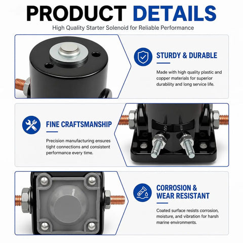 Starter Relay Solenoid Switch For Johnson Evinrude Mercury Marine Outboard Engines 12V Replacement With 18 5808 details