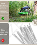 Walk-behind mower using Universal Walk Behind Trimmer Line 21.25 Inch Length 0.155 Inch Diameter 30 Piece Pack Fits Most Walk Behind Mowers Easy Install No Fuss Replacement For Popular Brands
