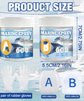 Marine Epoxy Putty 200g Two Component Underwater Repair Stick That Holds Up White Marine Grade Waterproof shown with gloves