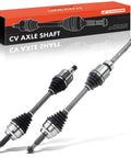 Set Of 2 Front CV Axle Shaft Assemblies For Toyota Camry 2002 To 2009 2.4L Gas, Highlander 2001 To 2007 2.4L FWD, Solara 2004 To 2006 2.4L, And 2007 To 2008 Manual With Neoprene Outboard Boot, shown with box