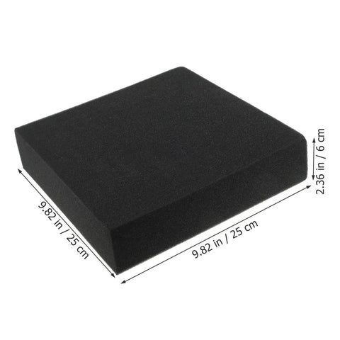 Black Foam Liner Packing Inserts For Protection And Impact Resistance, 9.82x9.82x2.36 inches, square block view