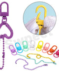 All In One 68 Piece DIY Jewelry Making Kit With Colorful Swivel Lobster Claw Clasps Heart Shaped Keychain Clips Ball Chains Open Jump Rings And Carabiner Clips In A Compact Storage Box For Easy Crafting, colorful keychain clips and ball chains