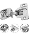 1 Inch Self Closing Cabinet Hinges For Full Overlay Concealed Soft Close Damping With Silent Hydraulic Mechanism, silver