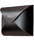 Built Tough Black Wall Mount Mailbox For Outdoor Use 12.5 X 5 X 10 Inch Weatherproof Envelope Mailbox, side view