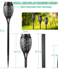 Outdoor Solar Torch Lights With Lit Flickering Flame For Garden Decor 20.5 Inch Tall 12 LED Waterproof Solar Landscape Torches