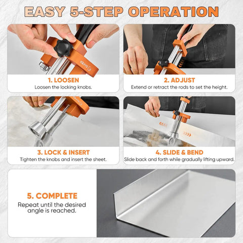 Handheld Five Inch Sheet Metal Bender Roller Tool Forms Crisp Edge Folds On Roofing Flashings Trim Panels And Shop Projects With Zero Fuss For Any Skilled Tradesman Crew