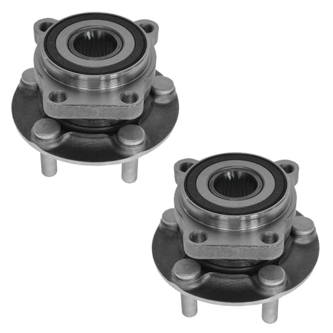 Front Wheel Bearing And Hub Assembly Set For Subaru Outback, Forester, Legacy, And XV Crosstrek Left And Right Two Piece Bolt-On Drop-In Direct Fit Kit For 2005 To 2014 Models
