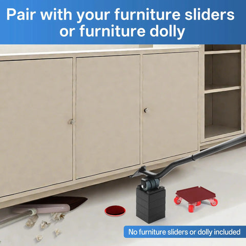 Heavy Duty Steel Furniture Lifter Tool Set With Four Grippy Pads Effortlessly Hoist Couches And Fridges For Quick Clean Ups Or Apartment Moves Absolute Game Changer That Keeps Your Back Happy During The Grind next to furniture dolly.