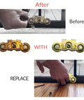 2 Pack Sliding Door Rollers For Andersen Patio Doors 1 1/4 Inch Tandem Roller Assembly With Steel Ball Bearing Replacement Wheels